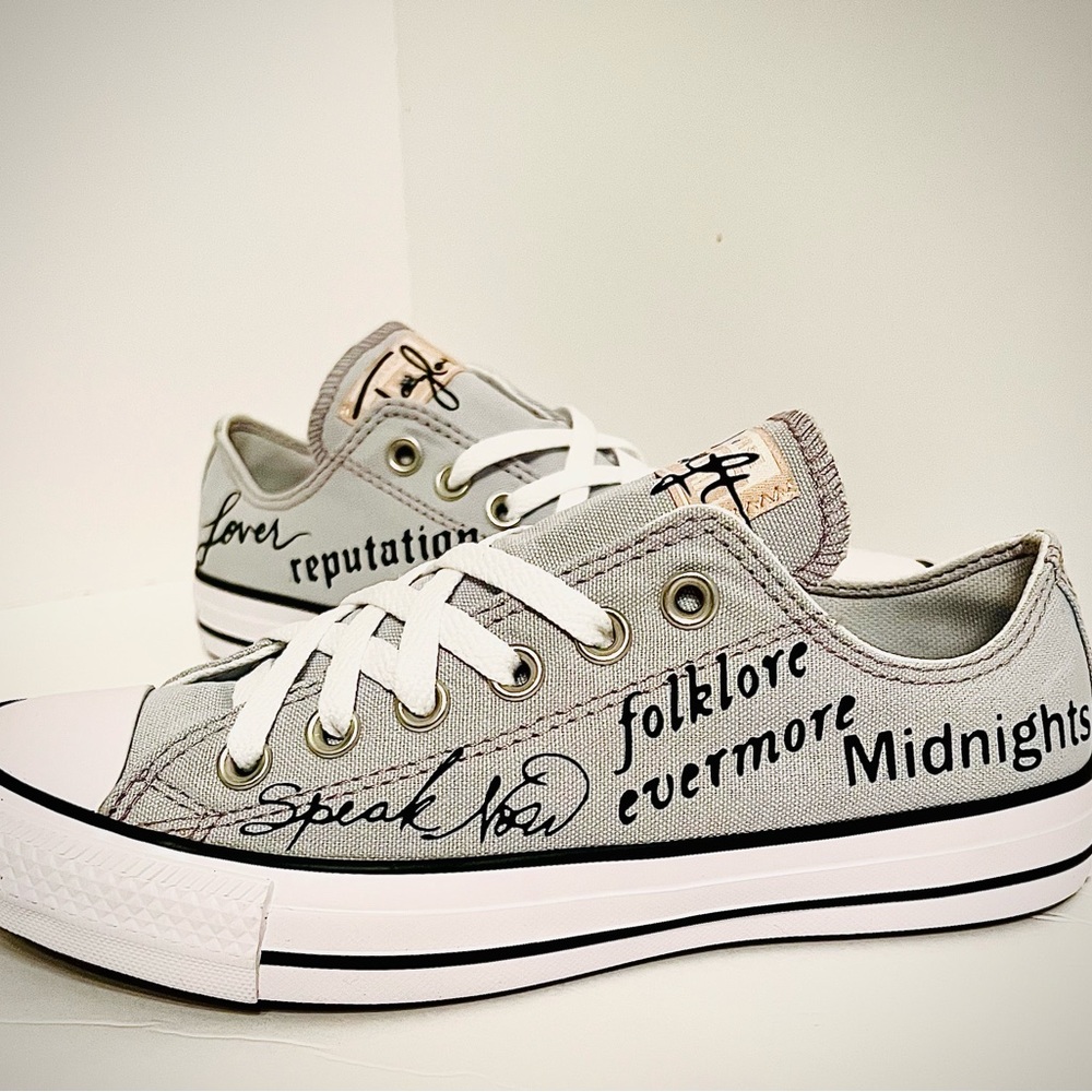 Taylor Swift Converse Shoes with ALL of Taylor Swift’s album titles